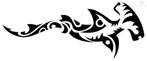 Hammerhead Shark Tattoo Stylish Design